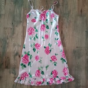 Pink K slip dress floral